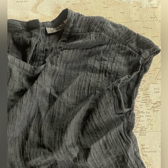 TAHARI Boxy Linen Blouse Button Back S-L - Picture 6 of 10